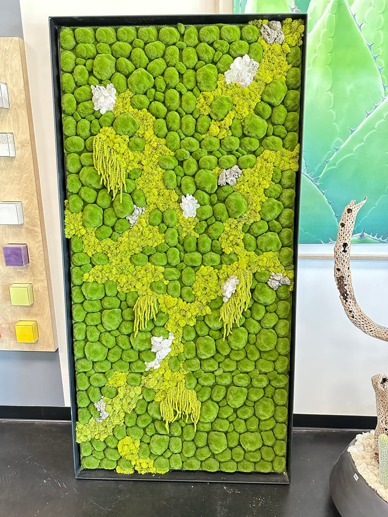 Live Mood Moss Wall Art in Natural Wood